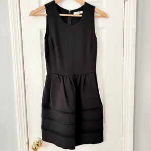 Madewell Sleeveless Tank Dress Short Women’s XS Black Cocktail Pockets Fit Flare